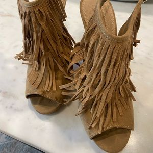 Top shop fringe heels